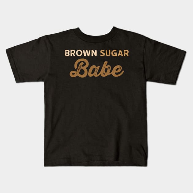 Brown Sugar Babe 4 Kids T-Shirt by luisharun